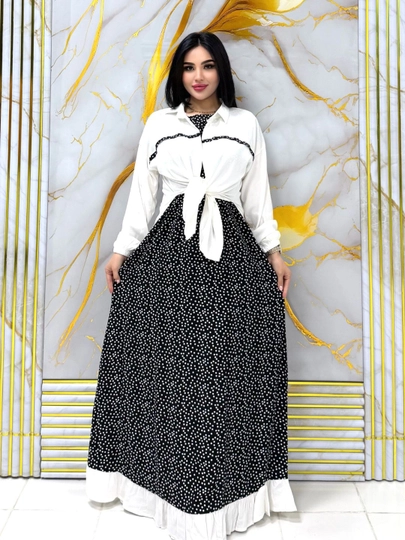 Женское платье-костюм oversize из штапеля, длинное летне-весеннее платье, размеры 46–52 - 