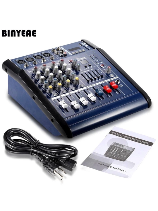 Audio miksher ovoz kuchaytirgich, 4-16 kanali miksher, 4 kanalli Bluetooth - 