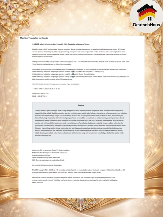 First Aid USMLE Step 1 2024 – Eng kuchli tayyorlov kitobi (CDsiz)
