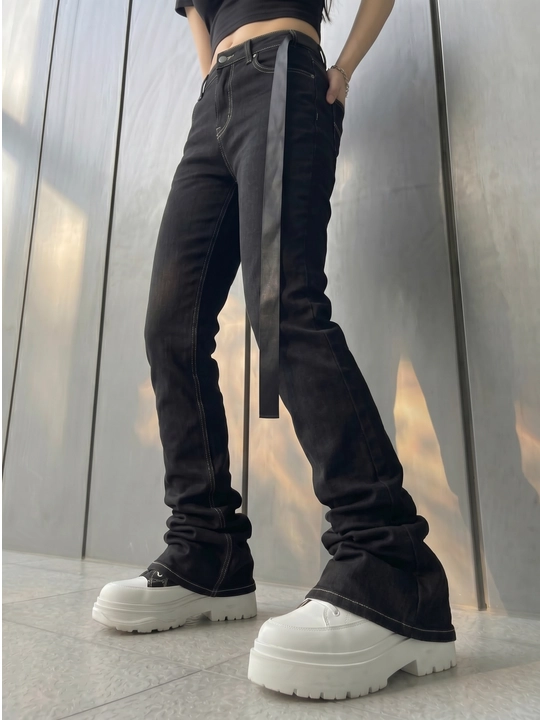 Jinsi Flared клёш stretch Y2K