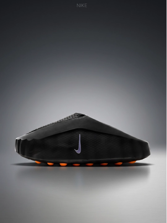 Nike Mind 001 мужские шлёпанцы, массажный эффект, современный дизайн, чёрный/серый, 40–45