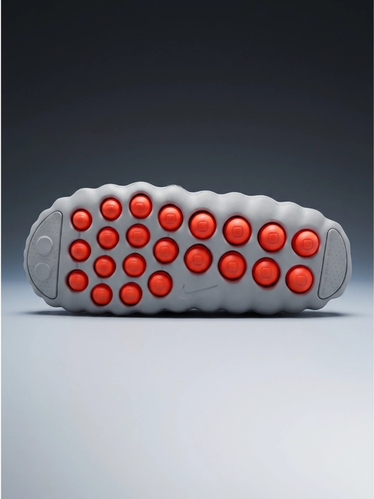 Nike Mind 001 мужские шлёпанцы, массажный эффект, современный дизайн, чёрный/серый, 40–45