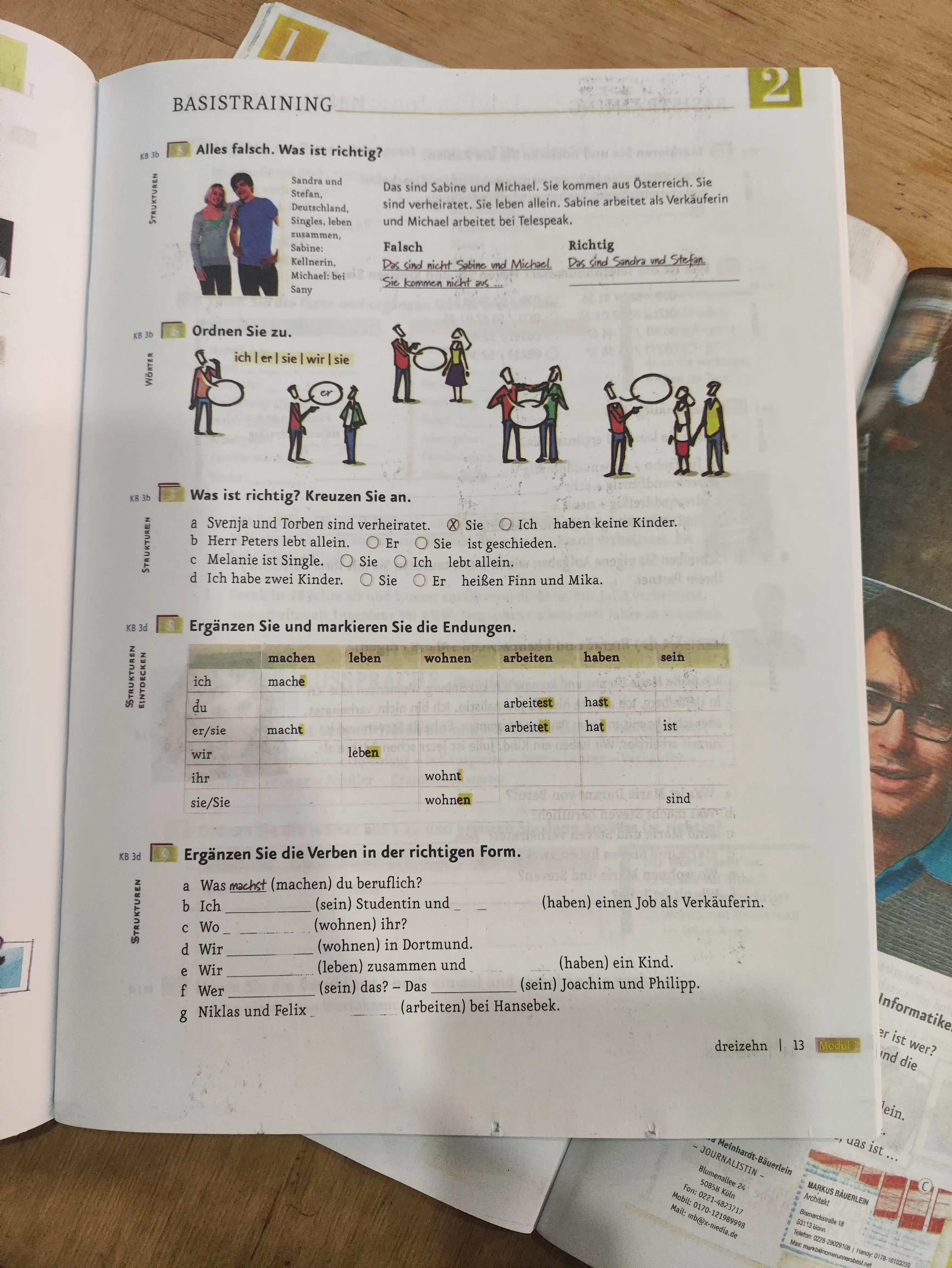 Menschen Kursbuch Arbeitsbuch A1.1