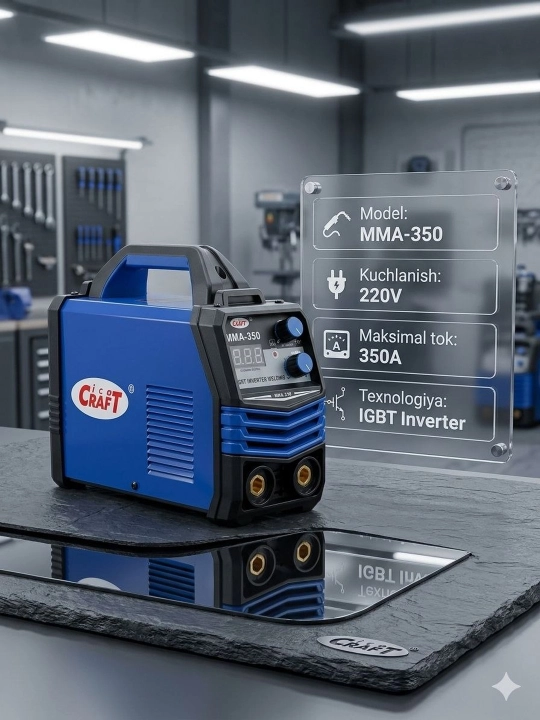 CRAFT 350 mma Invertorli payvandlash apparati| kuchli va professional | temir quvurlar
