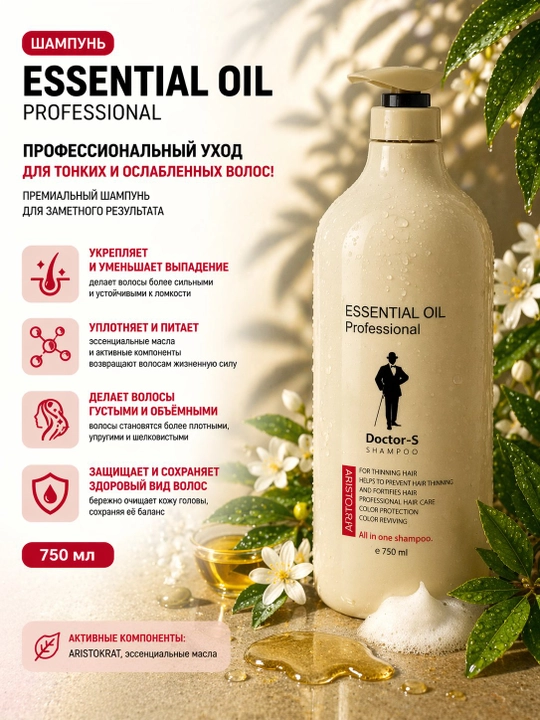 ESSENTIAL OIL Doctor-S – sochlar uchun professional shampun