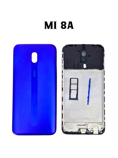 Задняя крышка корпуса Xiaomi Redmi 8A с рамкой и SIM-лотком (комплект)