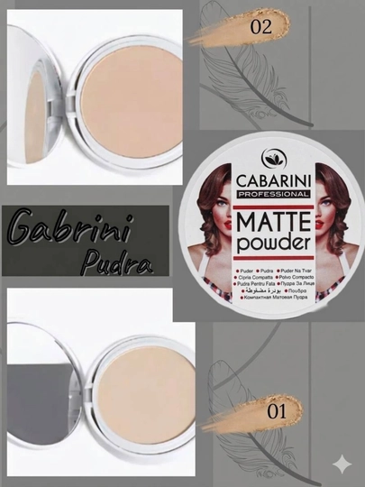 Пудра для лица Gabrini Matte Powder, матовая пудра, водостойкая, 12 г