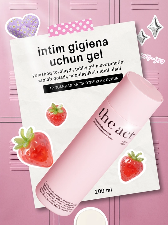 The Act Intim gigiyena uchun yumshoq tozalovchi gel, 200 ml