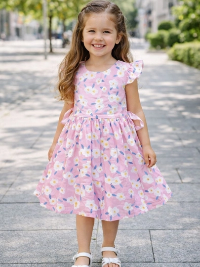 Платье детское для девочки, летний сарафан, хлопок, 3-8 лет, рост 95-130 см