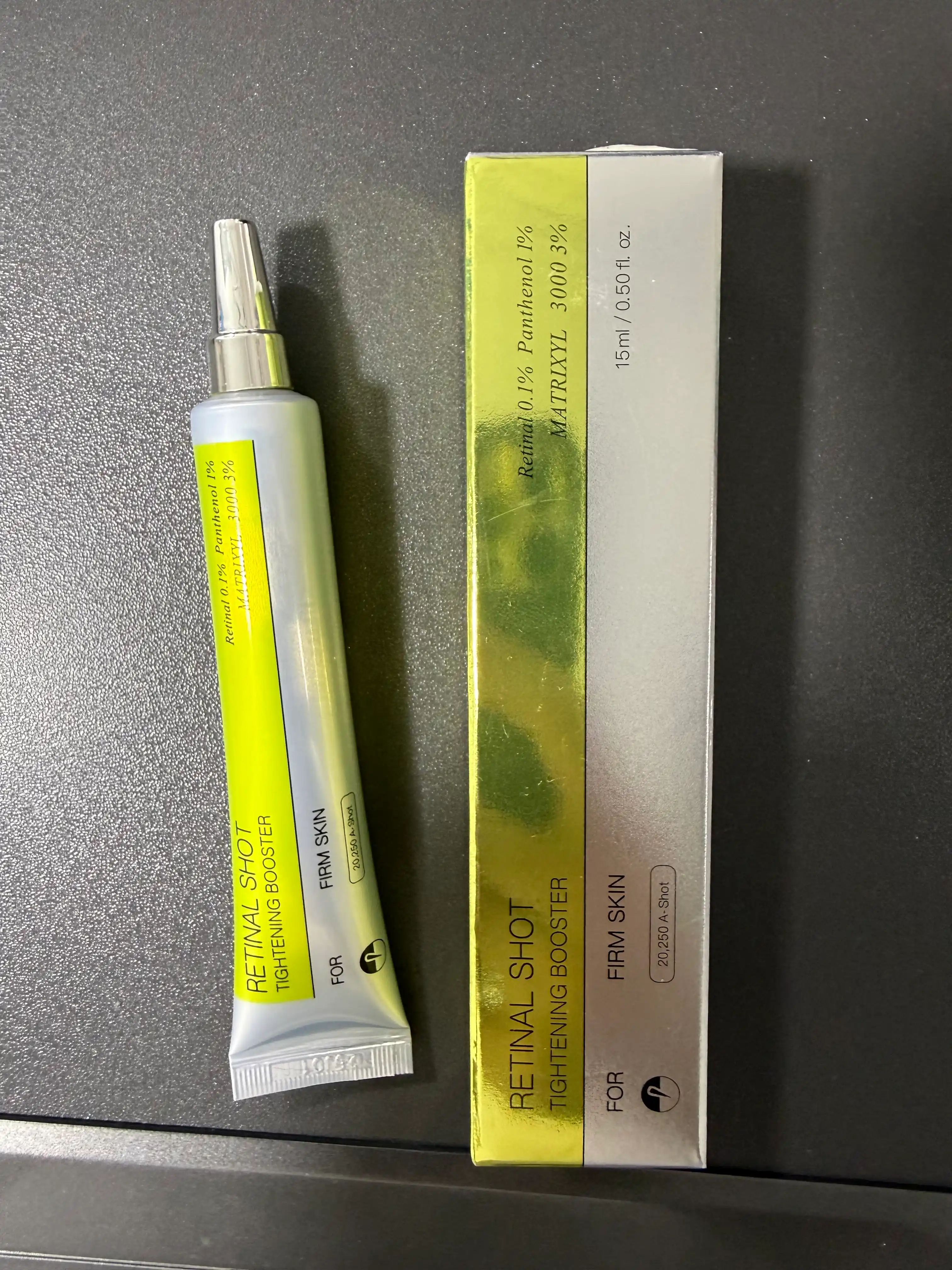 Yuz uchun retinal, peptidlar va pantenolli krem-buster, 15 ml