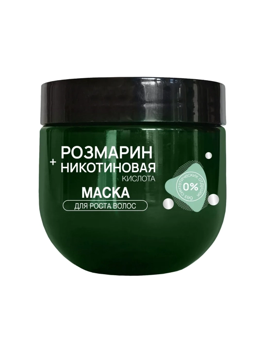 Compliment soch o'stirish uchun maska, Rozmarin va Nikotin kislotasi bilan, 300 ml
