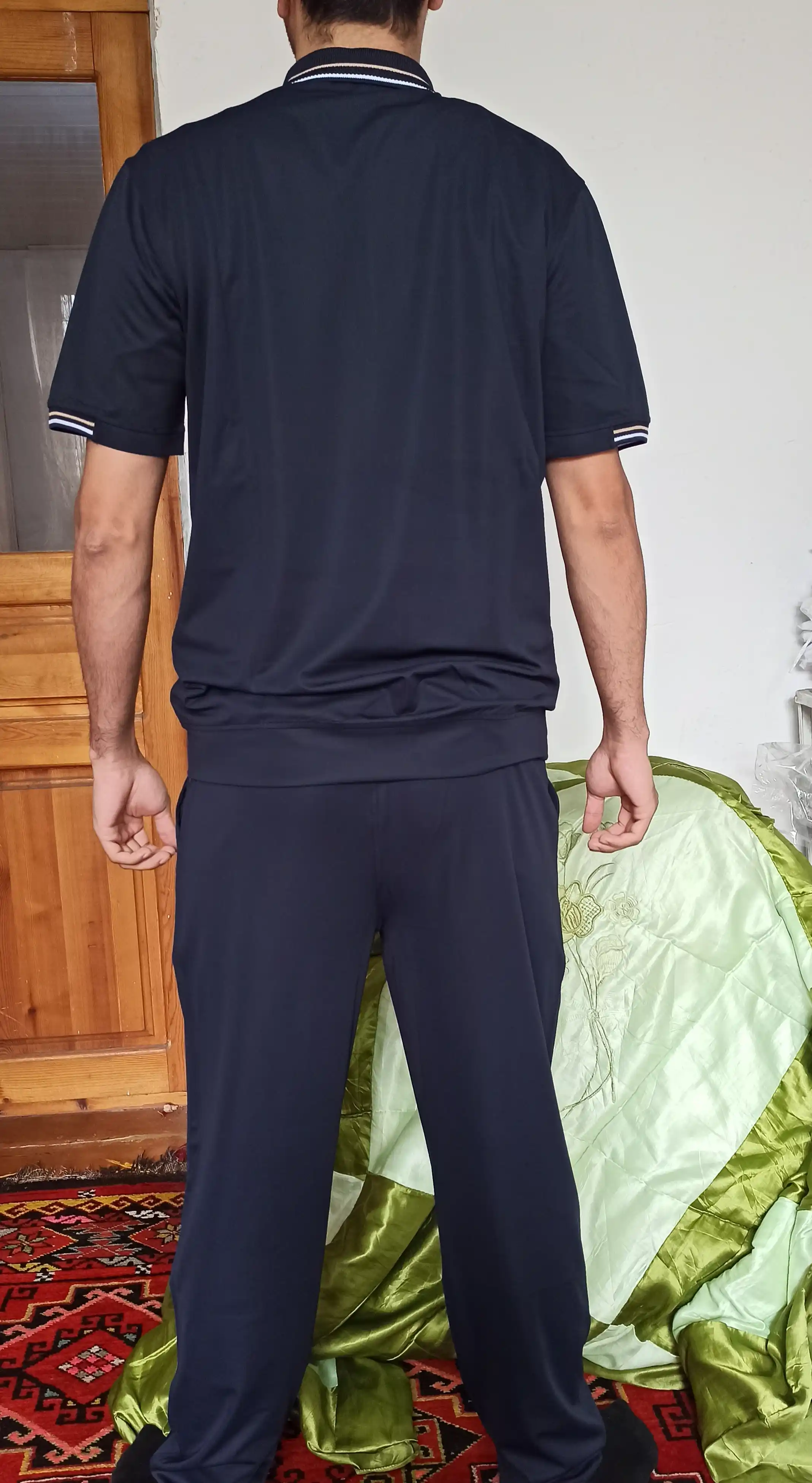 Erkaklar kiyim to‘plami, ikki qismli kostyum, polo futbolka va shim