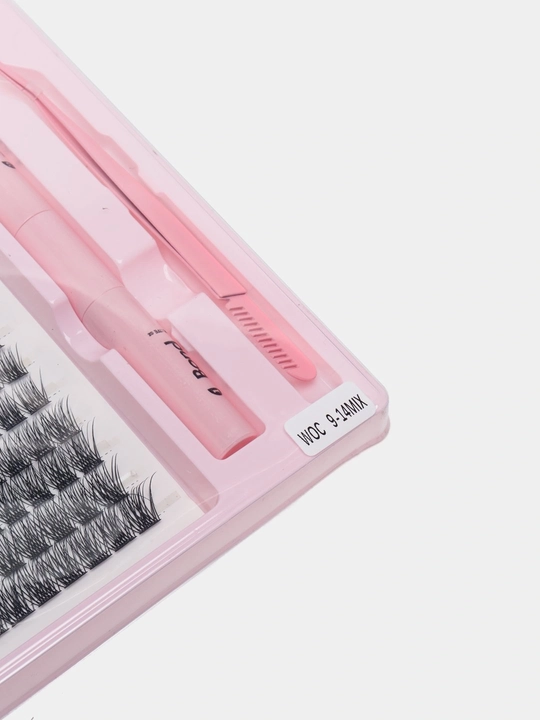 Qoplama tutamli kipriklar 4 ta 1 da, 144 ta tutam, C egilishda, uzunligi 13 mm, pinset