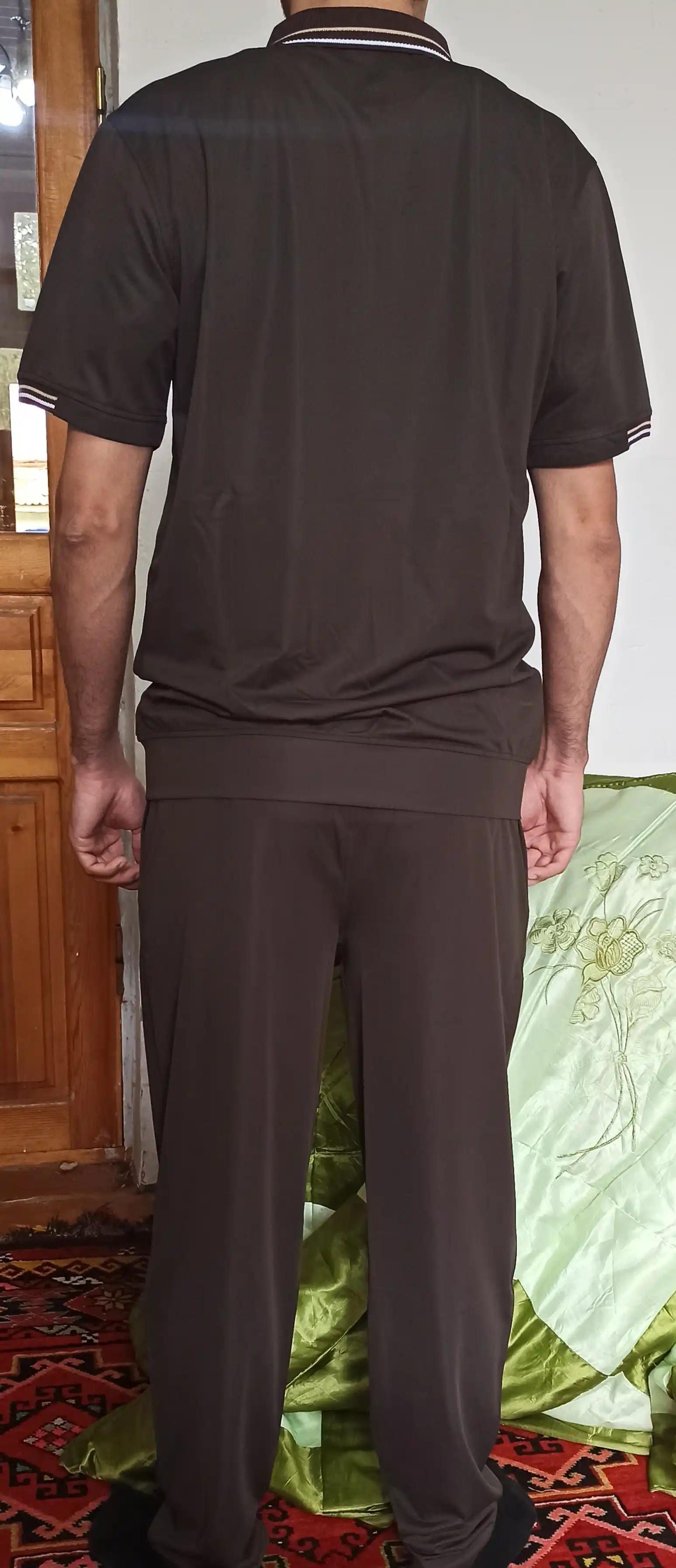 Erkaklar kiyim to‘plami, ikki qismli kostyum, polo futbolka va shim