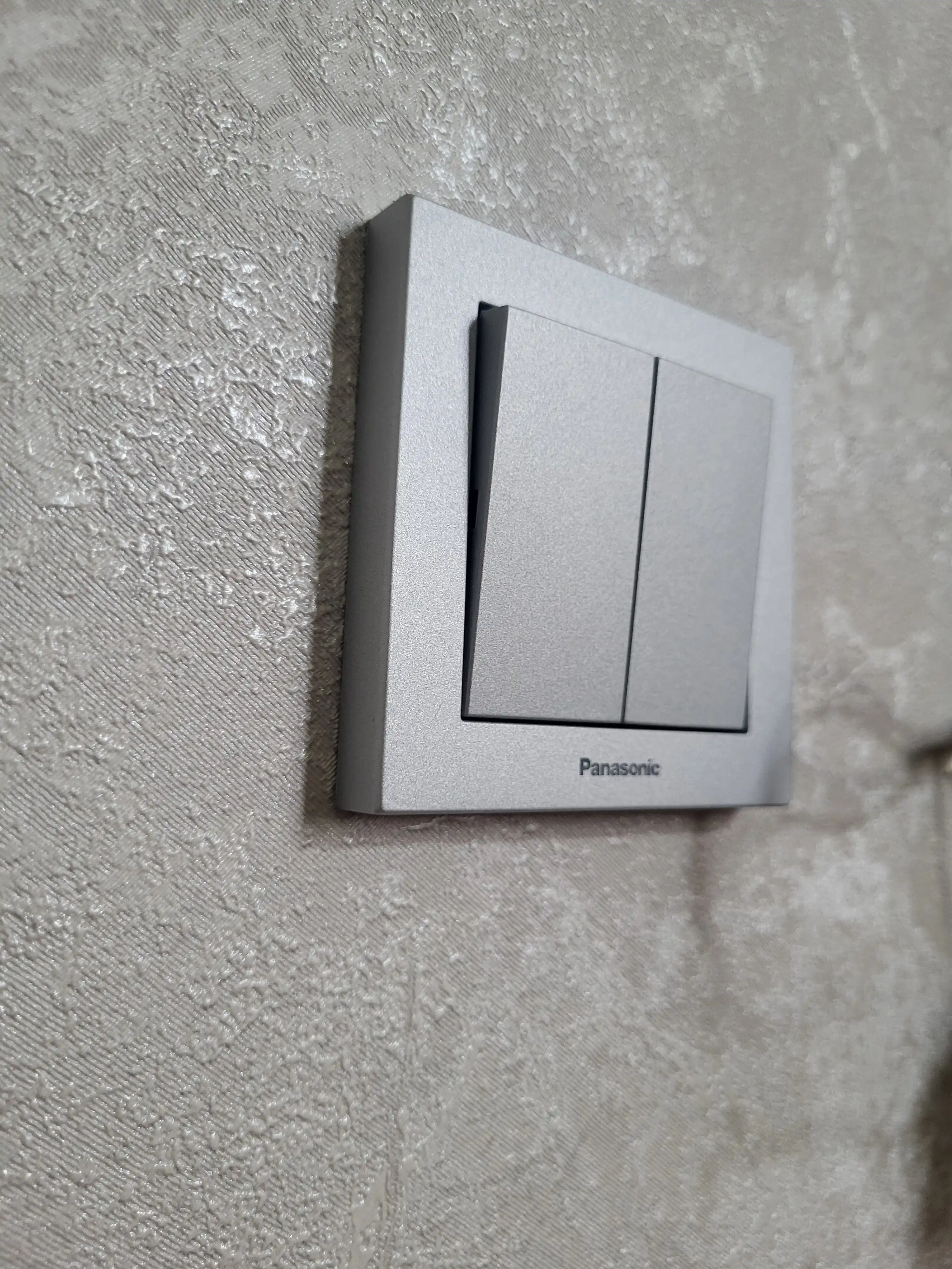 Выключатель 2-клавишный Panasonic, встраиваемый, с рамкой