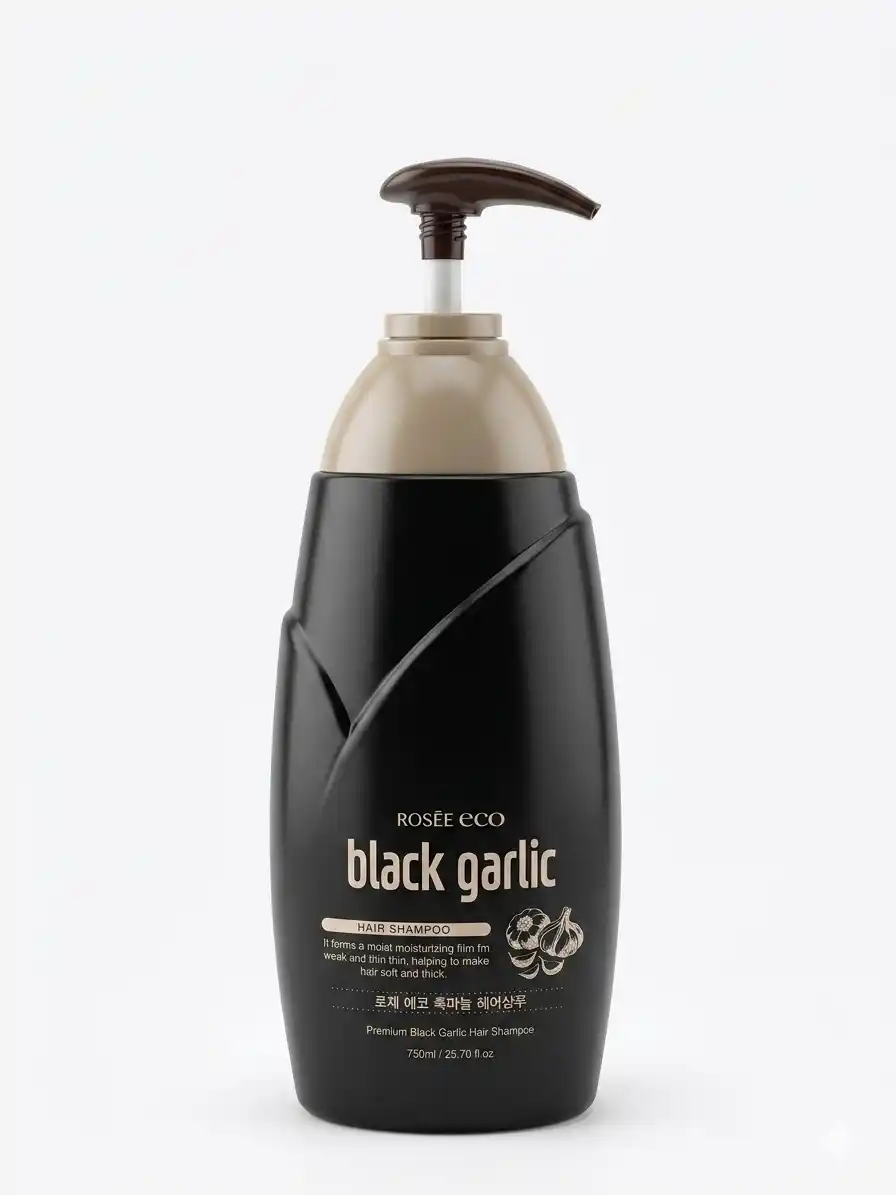 Шампунь с чёрным чесноком Rosee Eco Black Garlic Premium Hair Shampoo, 760 мл