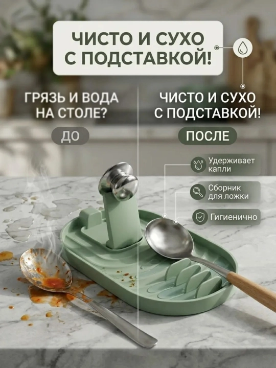 Подставка кухонная настольная для крышки и ложек