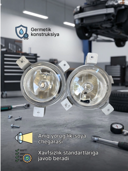 Противотуманные фары для Nexia 3,Cobalt, Jentra, Spark 2, Matiz туманки, левая и правая