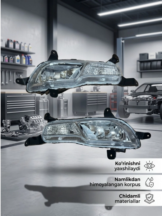 Противотуманные фары для Nexia 3,Cobalt, Jentra, Spark 2, Matiz туманки, левая и правая