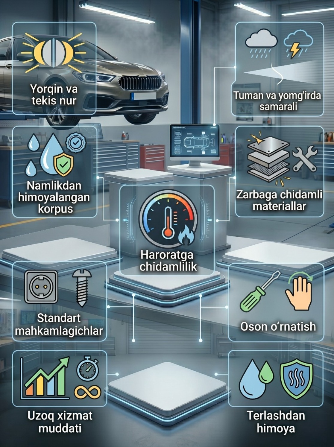 Противотуманные фары для Nexia 3,Cobalt, Jentra, Spark 2, Matiz туманки, левая и правая