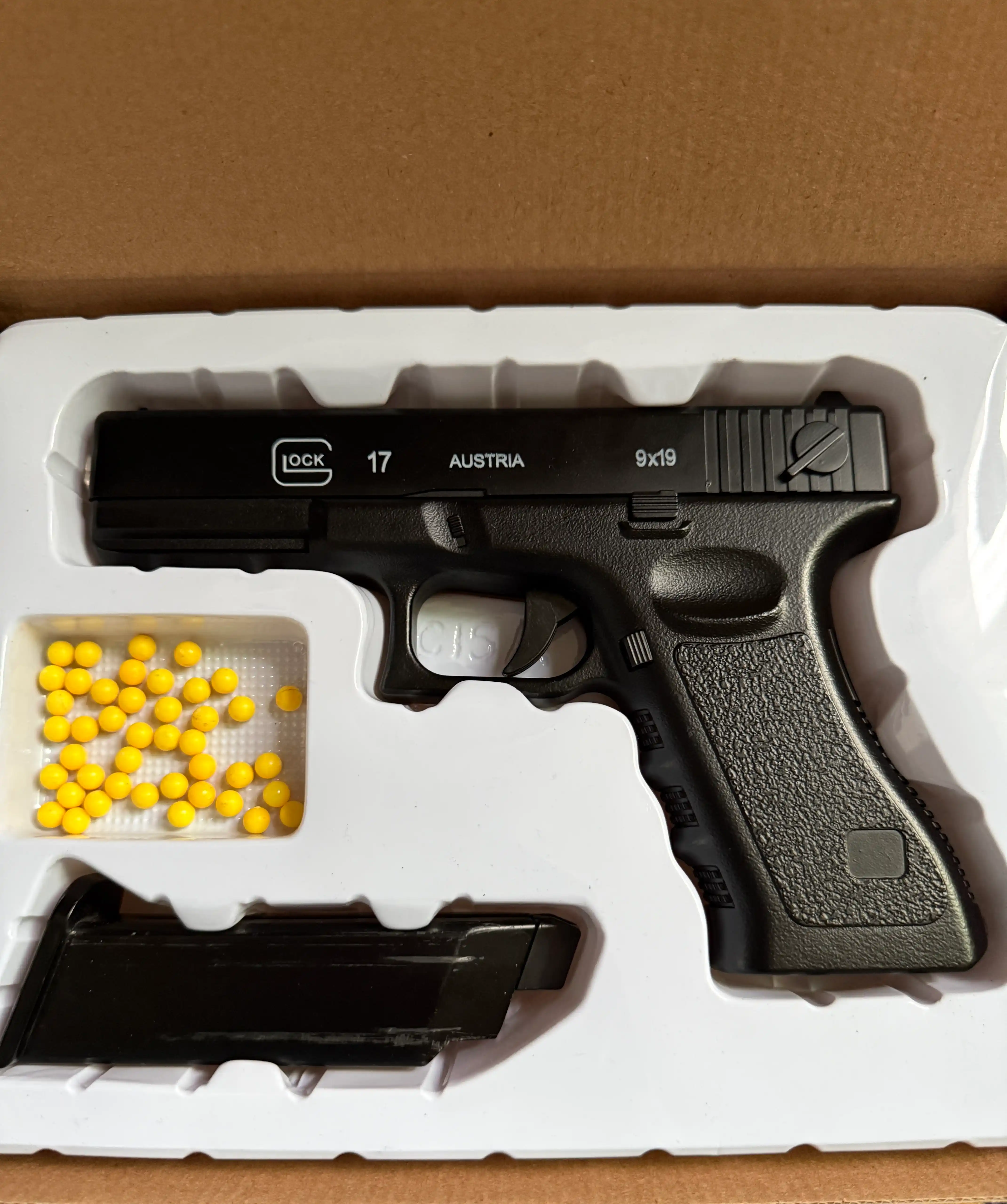 Glock AirSoft quroli, bolalar uchun metall to'pponcha, pnevmatik
