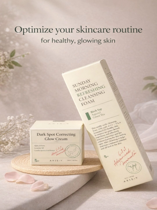 ORGINAL Набор для ухода за кожей Axis-Y Cleansing Foam, Glow Cream