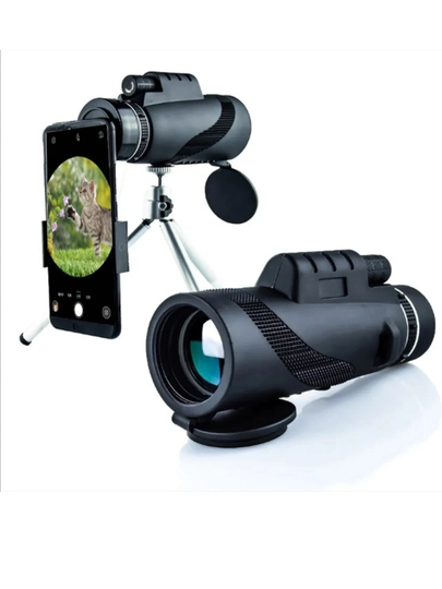 Монокуляр HD 80×100. В комплекте адаптер, штатив 360°. Для походов, охоты