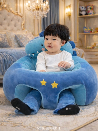 Мягкое детское кресло в форме животных — NURSTOR-DIVANN-ГОЛУБ