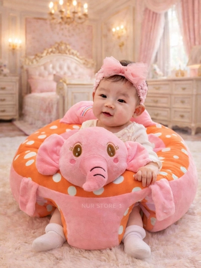 Мягкое детское кресло в форме животных — NURSTOR-DIVANN-БЕЖЕВ