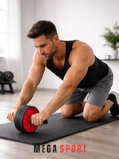 Pres uchun ro'lik, qorin mushaklari uchun trenajyor, fitness va uy mashqlari uchun - 