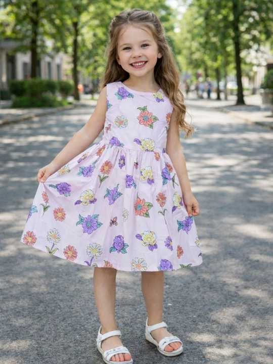 Платье детское для девочки, летний сарафан, хлопок, 3-7 лет, рост 95-125 см - 