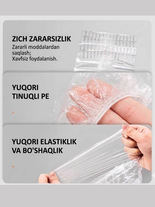 Многоразовые эластичные пакеты для хранения продуктов, стрейч-пленка