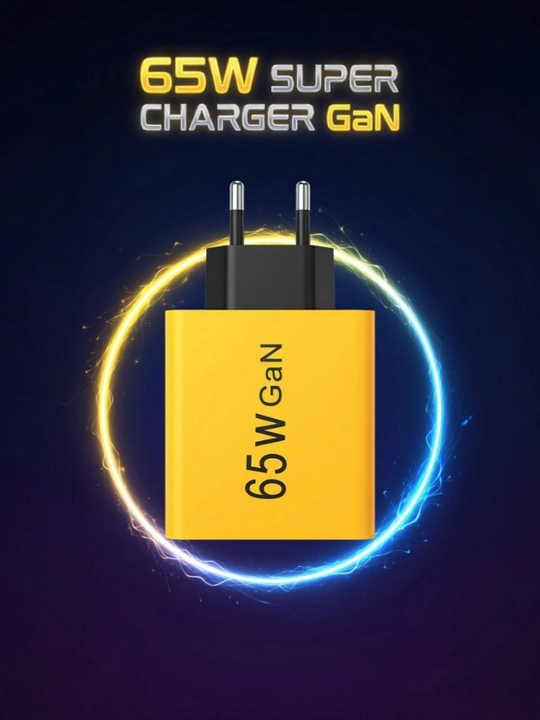 Сетевое зарядное устройство 65W GaN, для ноутбуков и смартфонов