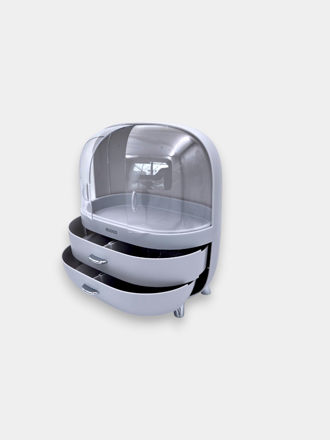 Большой органайзер для косметики Ecoco E2014, с пылезащитной крышкой - 