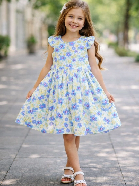 Платье детское для девочки, летний сарафан, хлопок, 3-7 лет, рост 95-125 см - 
