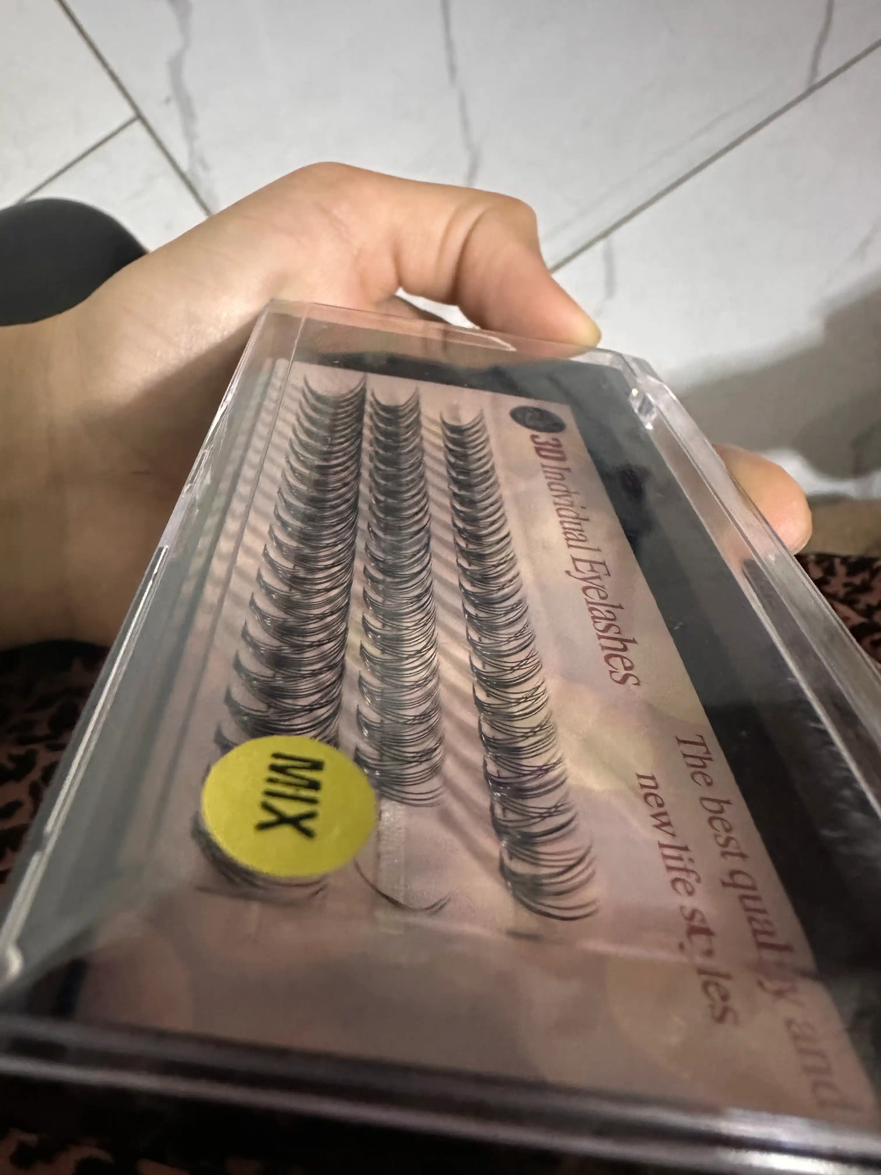Ustma-ust kipriklar, 3D ostirish tutamlari, burma C, ko'zlarga professional urg'u berish
