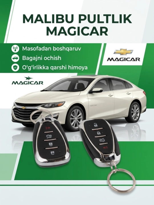 MAGICAR Malibu pulti avtomobil signalizatsiya tizimi eshiklarni masofadan qulflash ochish