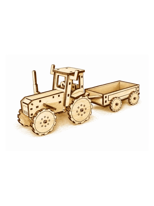 Yog'och konstruktor Traktor