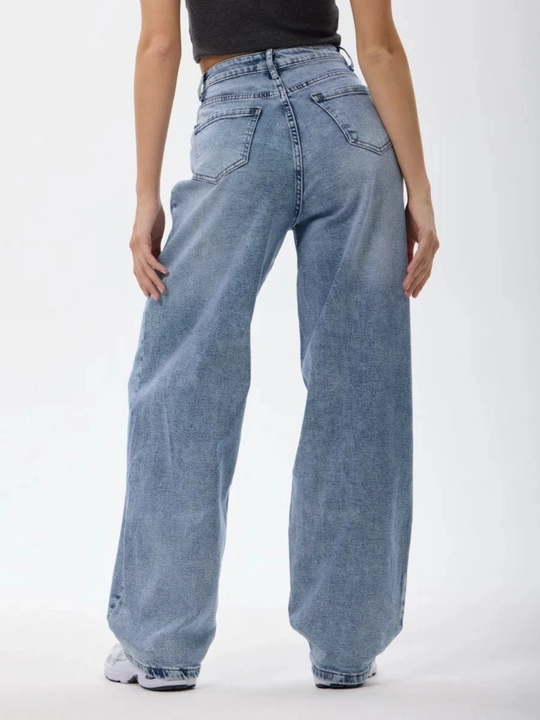 Ayollar baggy jinsi oversize Y2K, keng jinsi baland bel, moda keng shim paxta