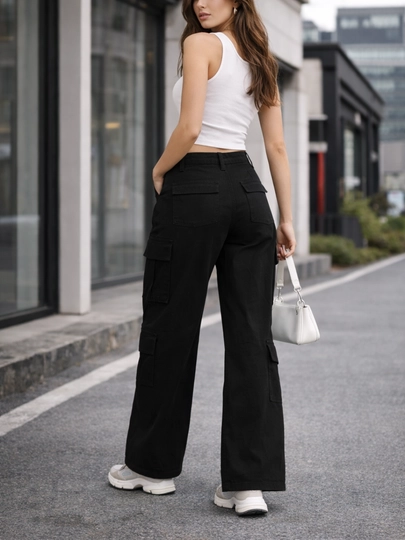 Ayollar baggy jinsi oversize Y2K, keng jinsi baland bel, moda keng shim paxta
