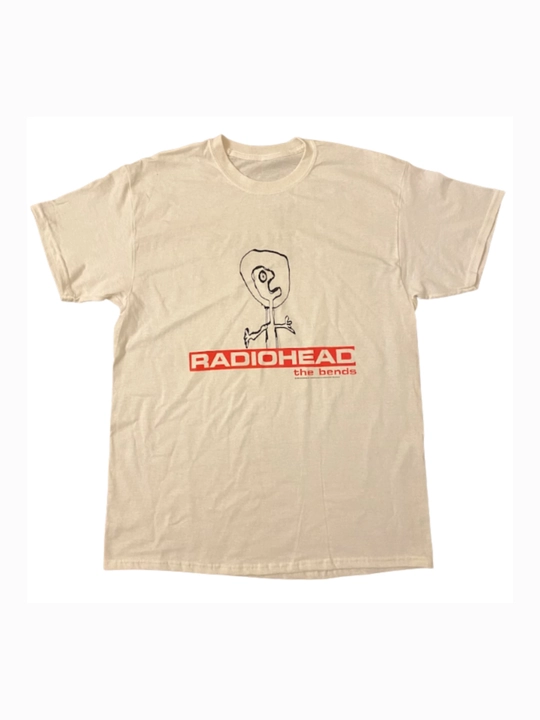 Оверсайз футболка в стиле Y2K с принтом Radiohead — streetwear, унисекс, белый цвет - 