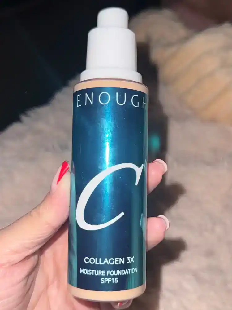 Enough Collagen 3X Moisture Foundation tonal krem yuz uchun SPF15 namlovchi, barqaror