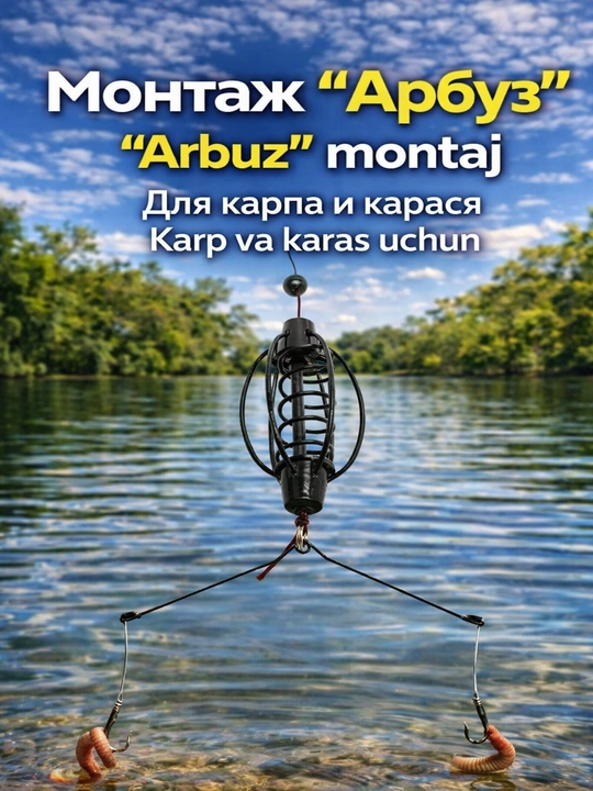 Tayyor baliq ovlash moslamasi "Tarvuz", pastki qism uchun oziqlantiruvchi