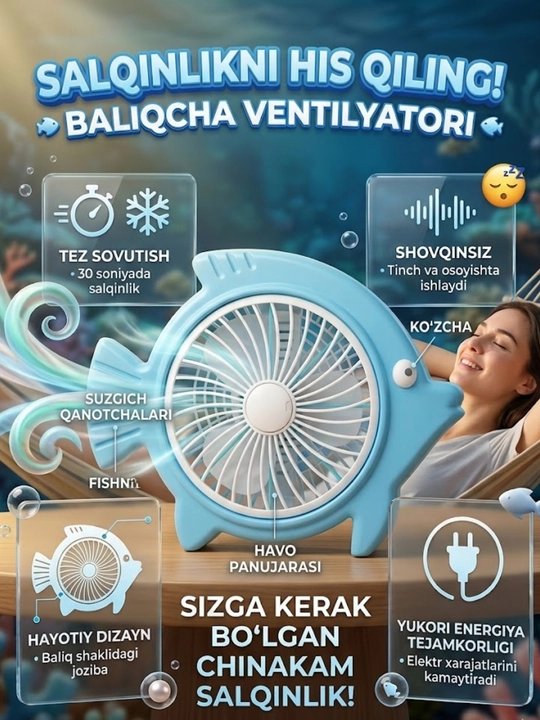 Ventilyator. Akalon. kichkina ventilyator. mini-ventilyator. stol ventilyatori - 