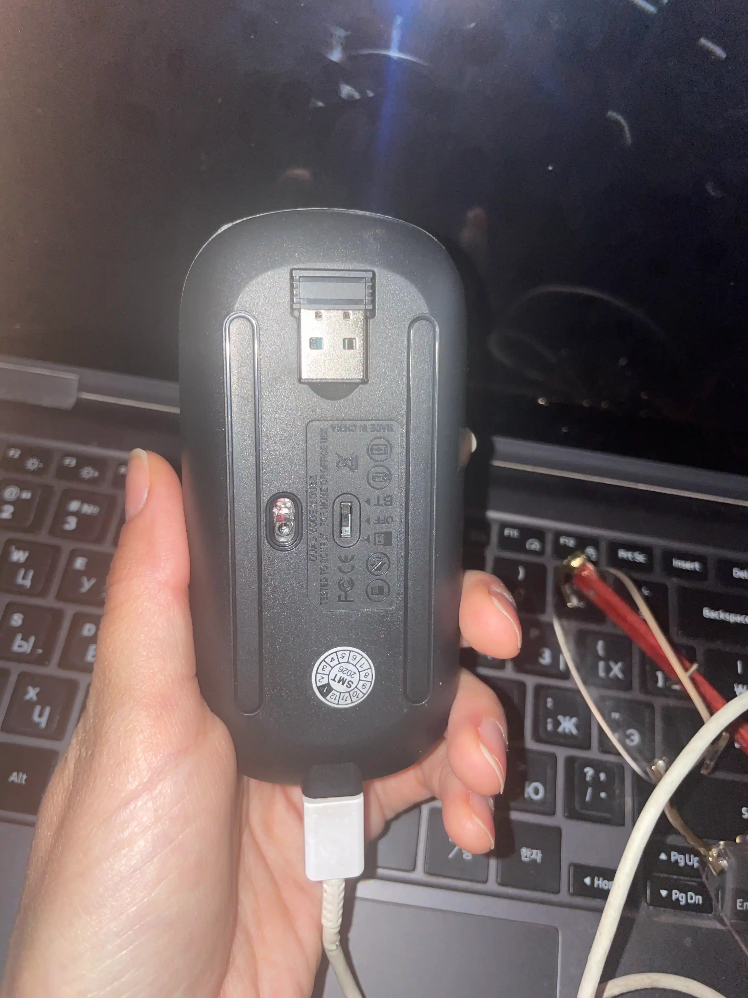 W10 HP simsiz kompyuter sichqonchasi, shovqinsiz, RGB, Bluetooth