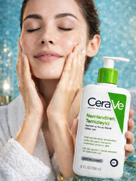 CeraVe Moisturizing Cleanser, гель для лица и тела, для сухой и чувствительной кожи