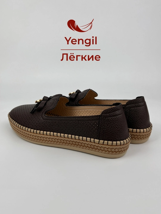 Ayollar uchun yoz - kuz mokasinlari, loferlar, tabiiy charm va zamsh, 36–41