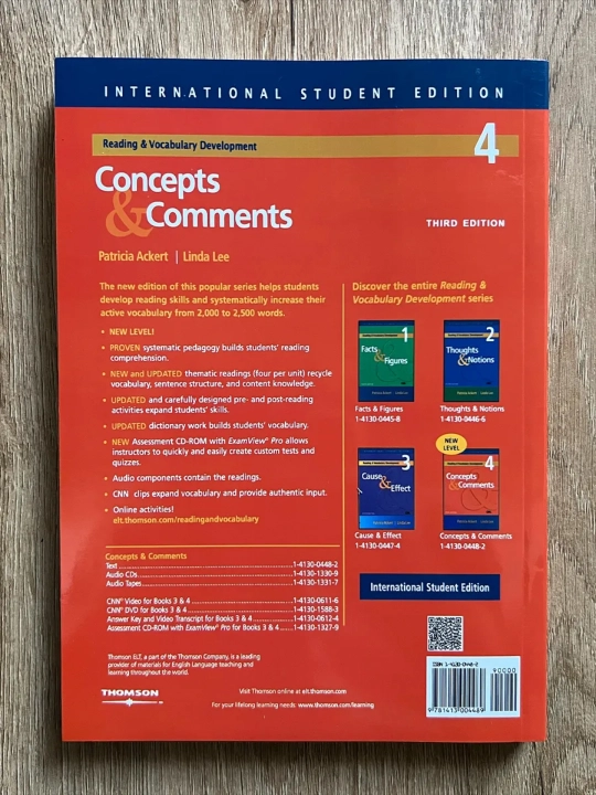 Facts and Figures, Thoughts & Notions 2, Cause & Effect 3, Concepts & Comments 4