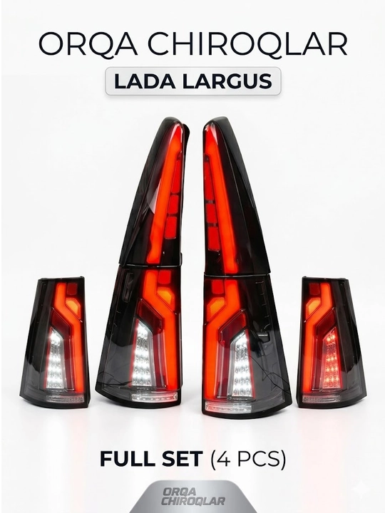 Задние фонари для Lada Largus в стиле Volvo, светодиодный LED тюнинг комплект, 4 шт - 