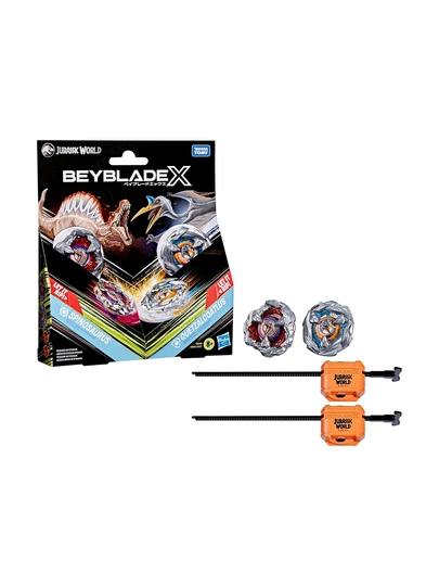 Beyblade X Jurassic World набор 2 волчка + 2 пускателя Spinosaurus vs Quetzalcoatlus - 